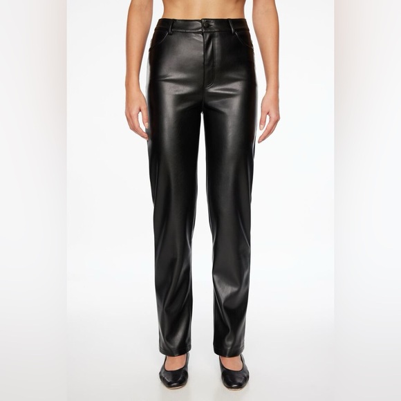 Dynamite Gisele Faux Leather Straight Leg Pants - Picture 1 of 7